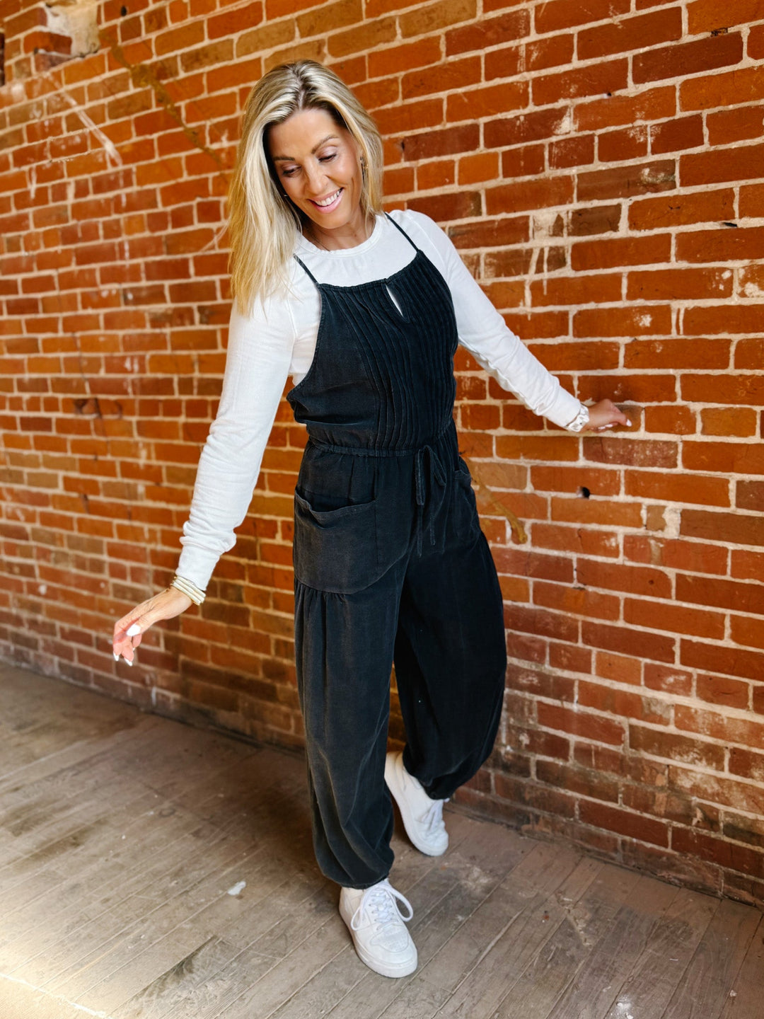 Easy Does it Jumpsuit, Ash Black