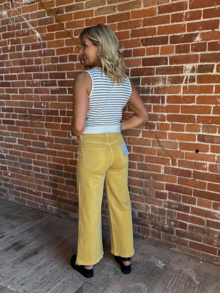 Easy Layer Striped Vest, Cream