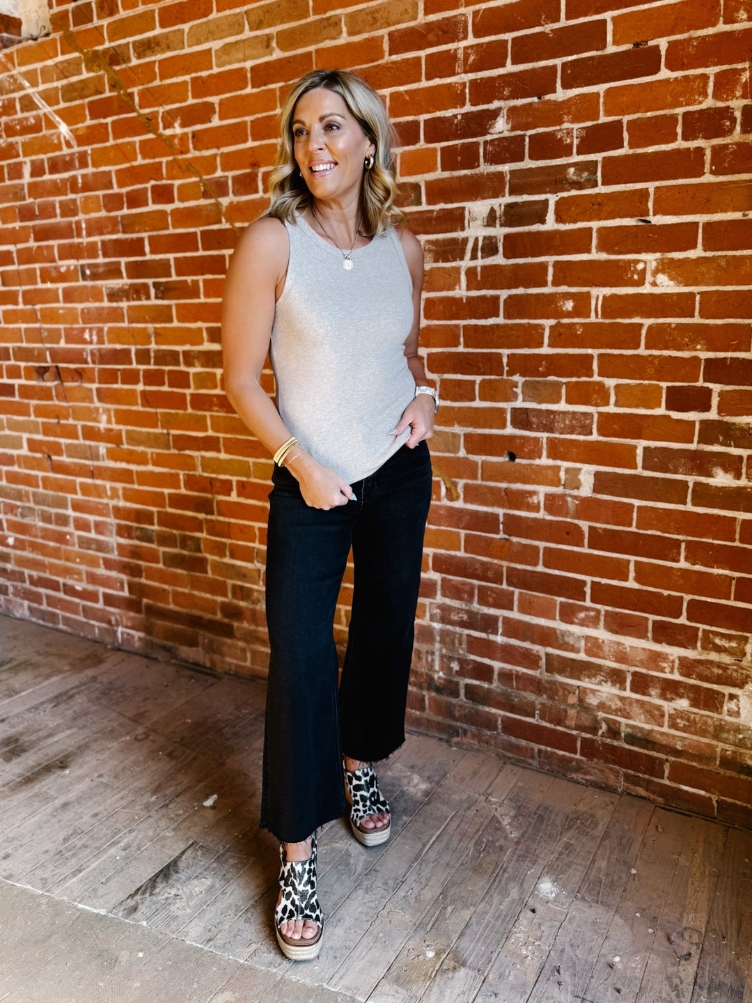 Edlin Tank Top, Heather Taupe