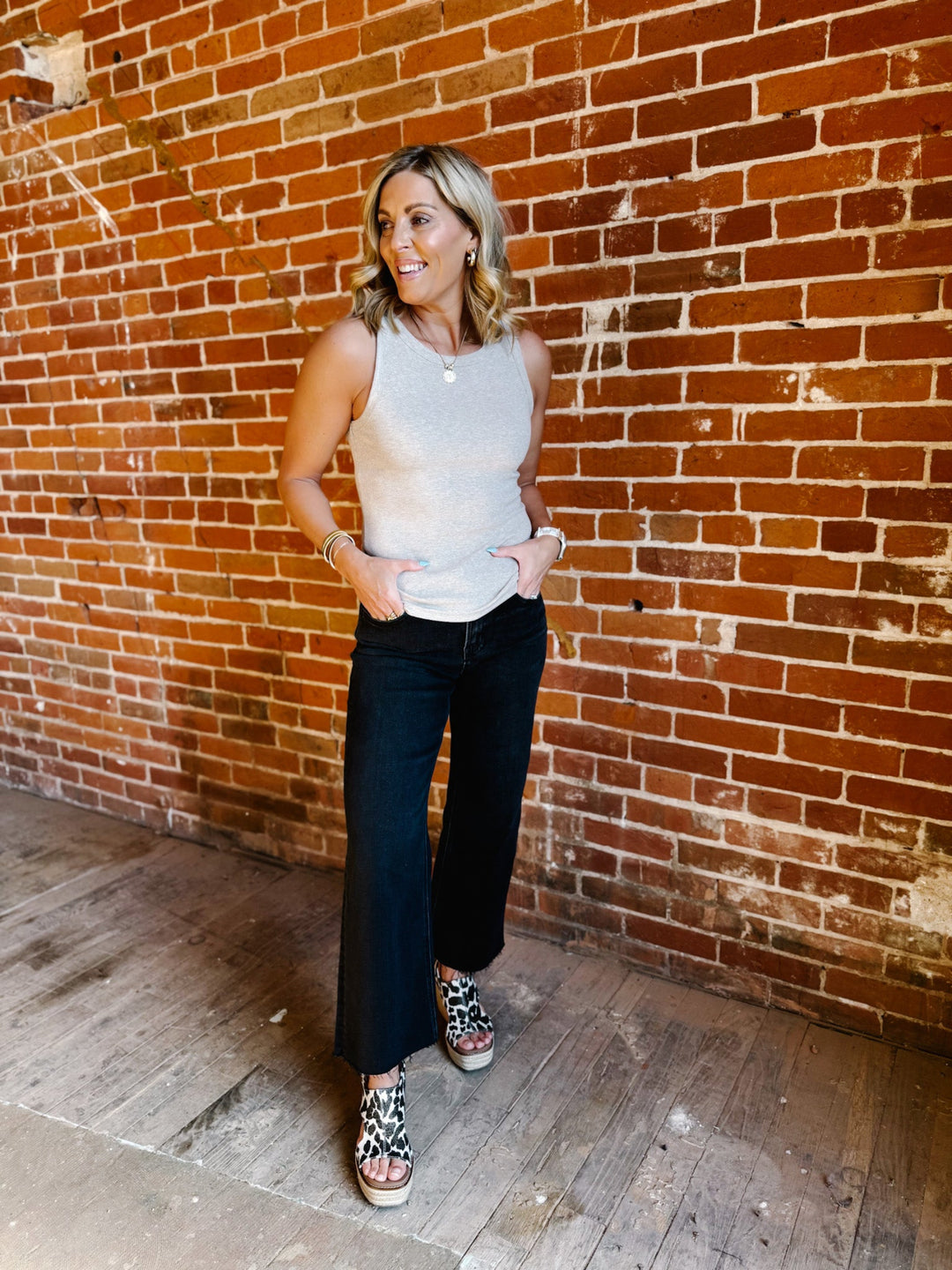 Edlin Tank Top, Heather Taupe