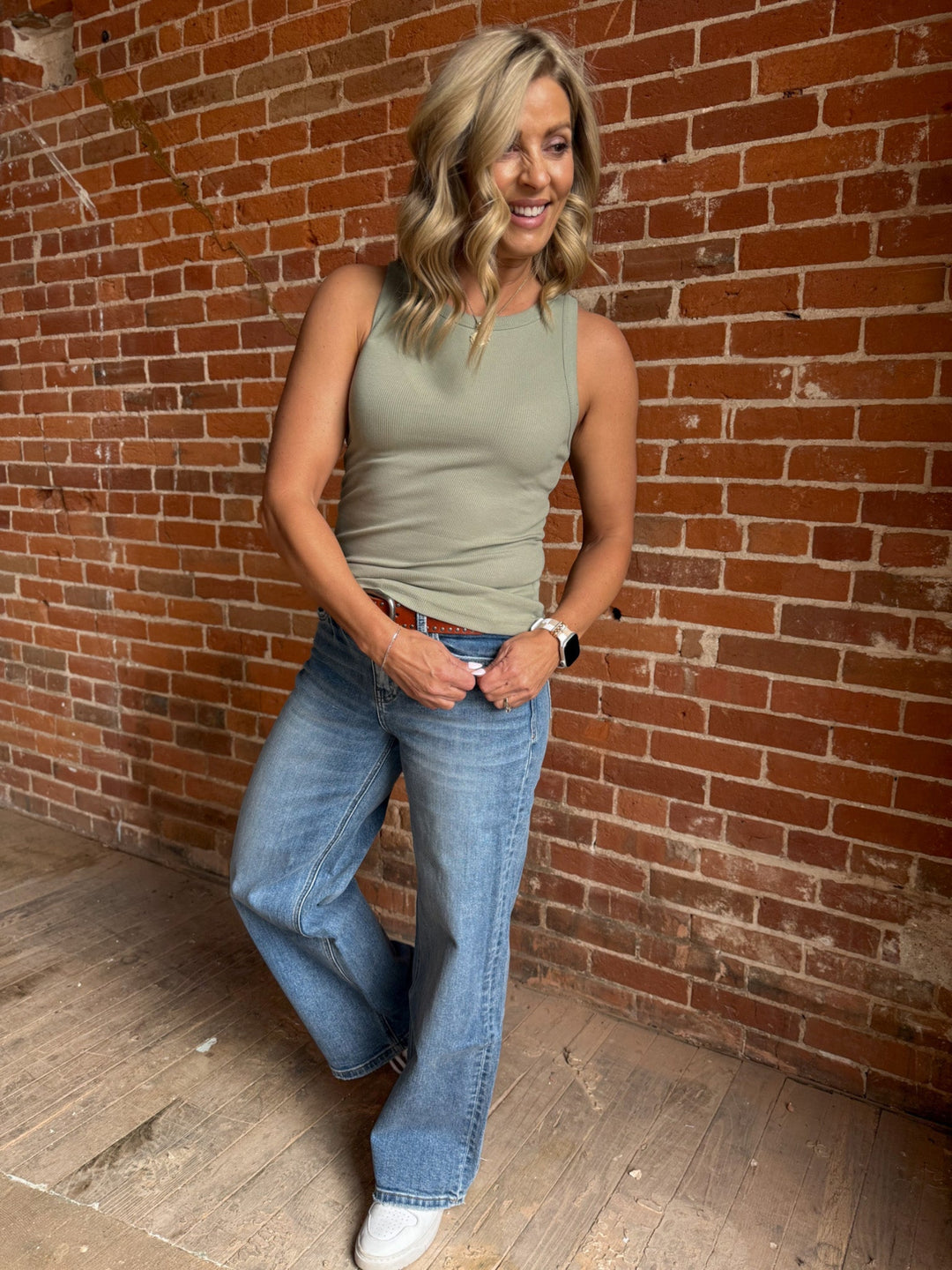 Edlin Tank Top, Seagrass