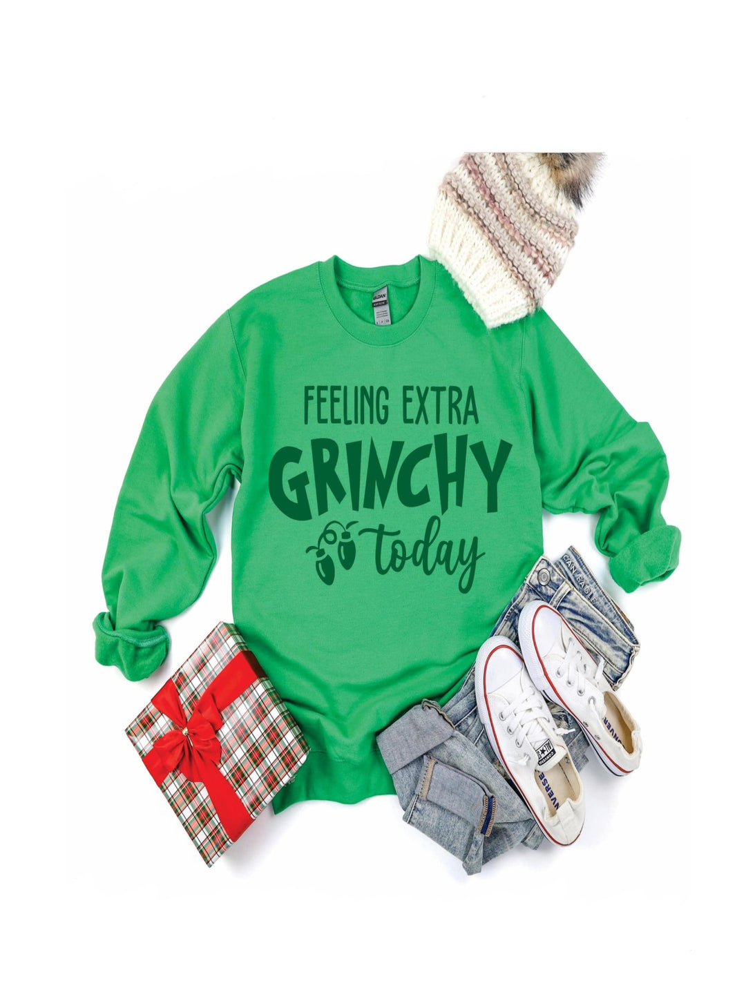 Feeling Extra Grinchy Today Sweatshirt, Green