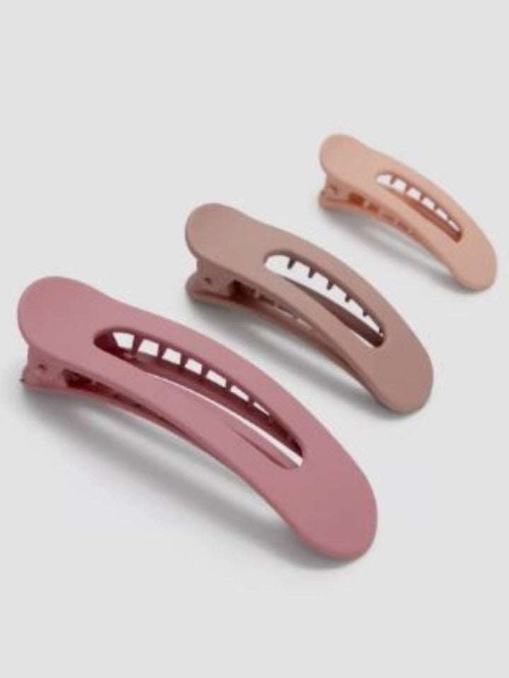 3 Pc Flat Lay Claw Clips, Terracotta