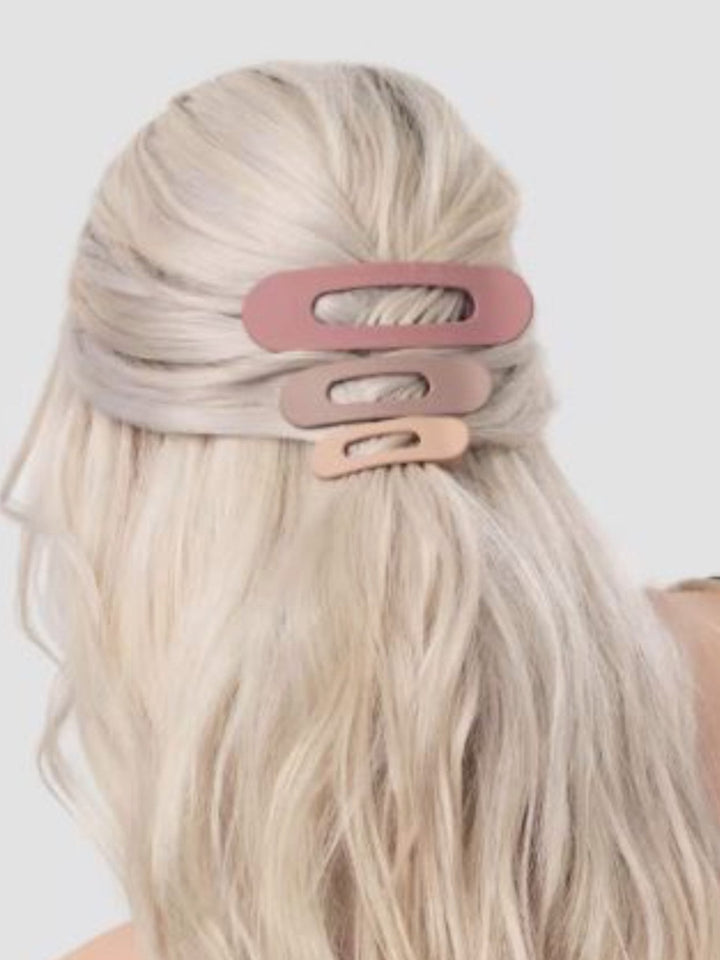 3 Pc Flat Lay Claw Clips, Terracotta