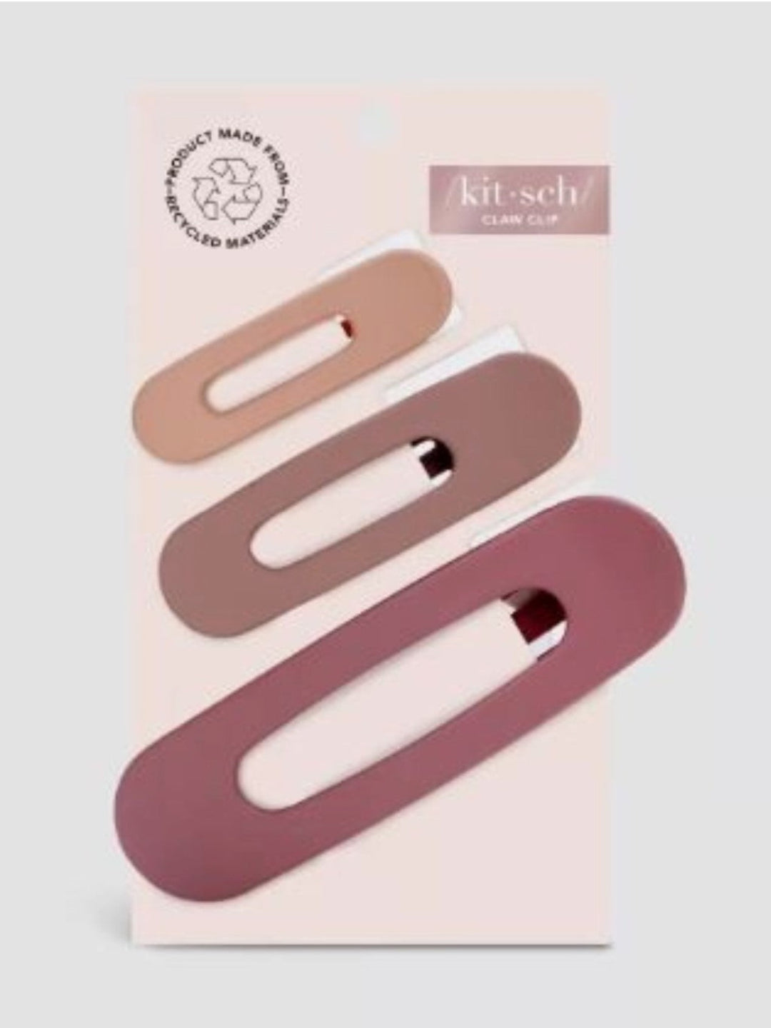 3 Pc Flat Lay Claw Clips, Terracotta