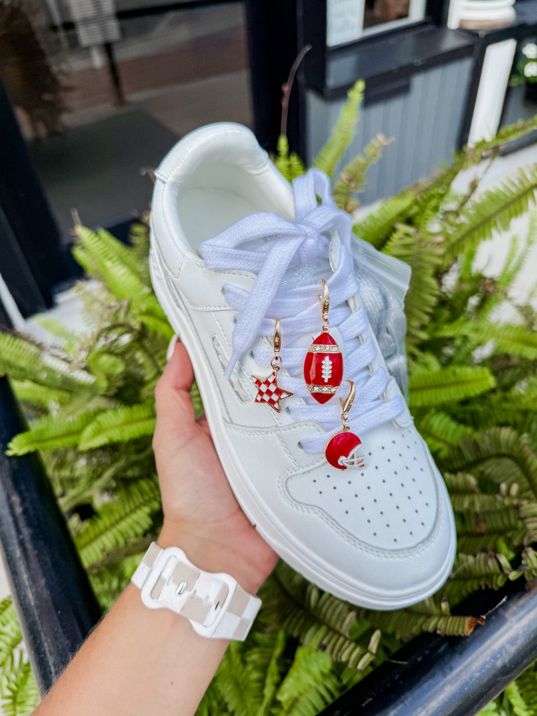 Football, Helmet & Star Gameday Charm Set, Red