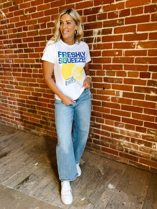 Freshly Squeezed Lemons Graphic Tee, White