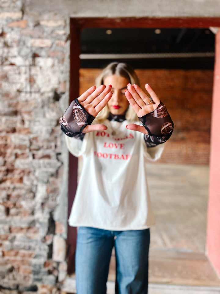 Game Day Glam Mesh Top, Black