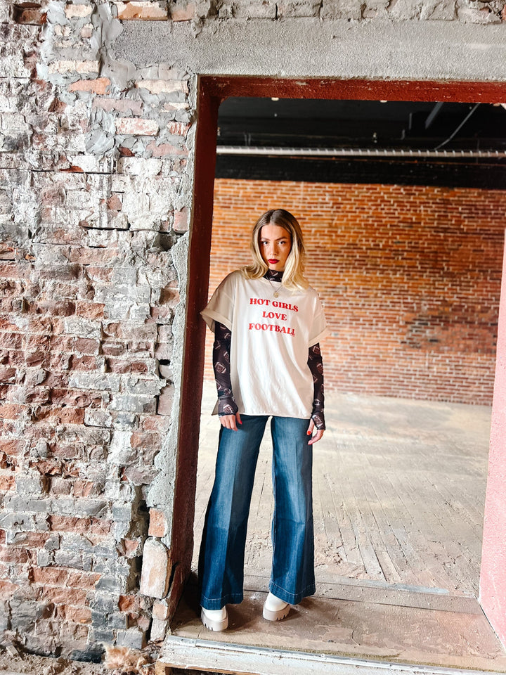 Game Day Glam Mesh Top, Black