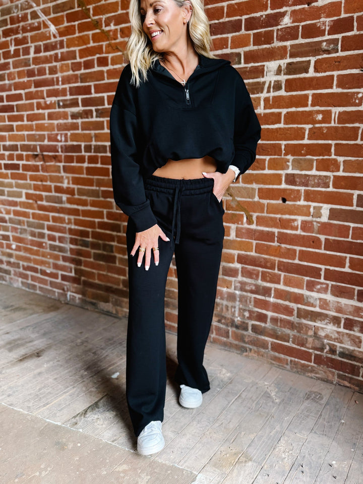 Get What you Want Scuba Straight Leg Pant, Black