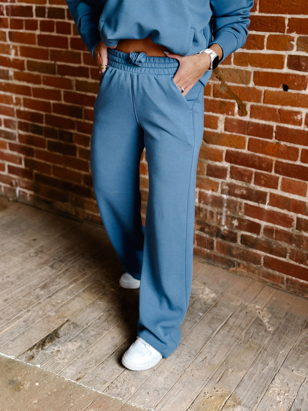 Get What you Want Scuba Straight Leg Pant, Paradise Blue