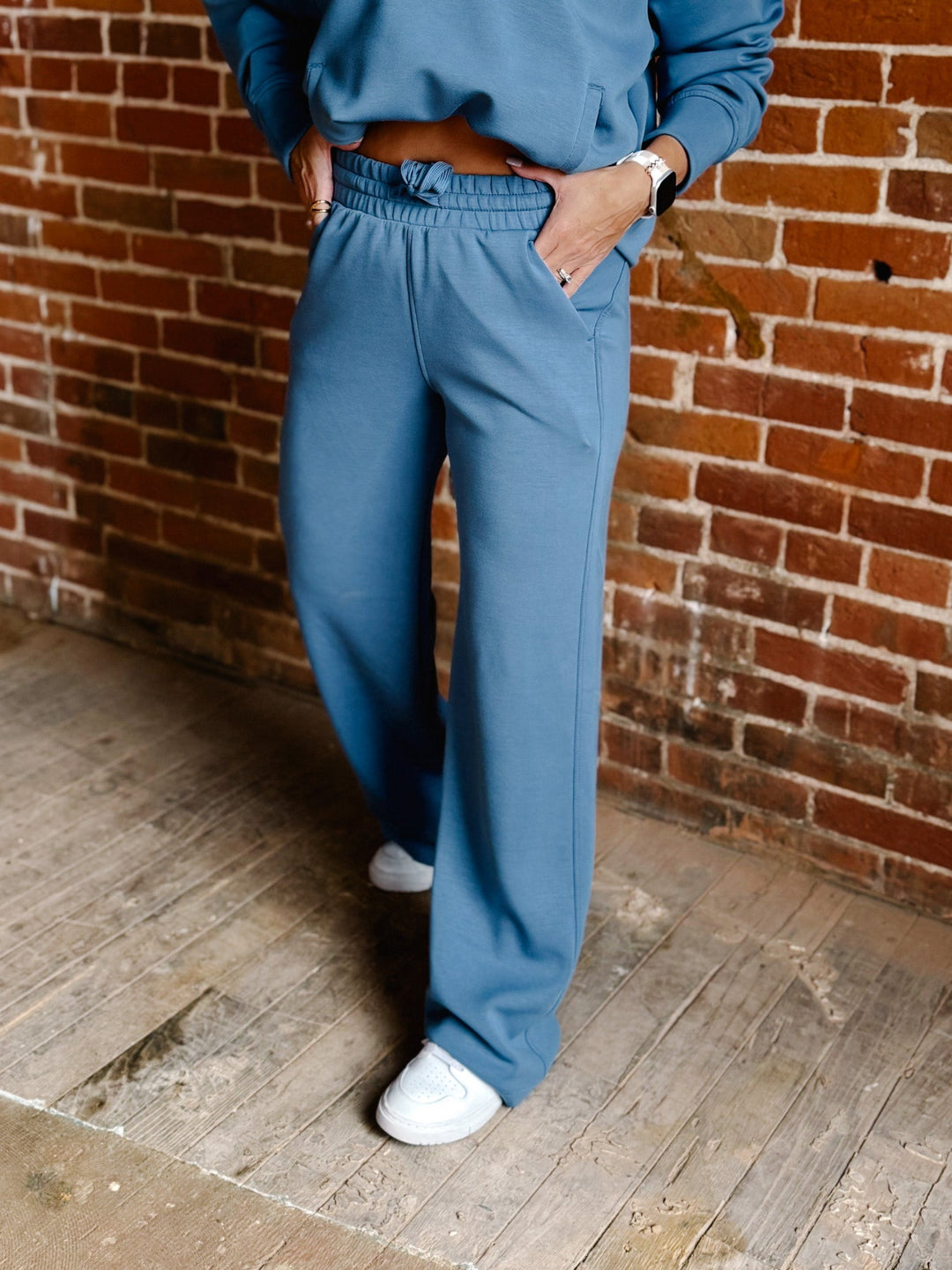 Get What you Want Scuba Straight Leg Pant, Paradise Blue