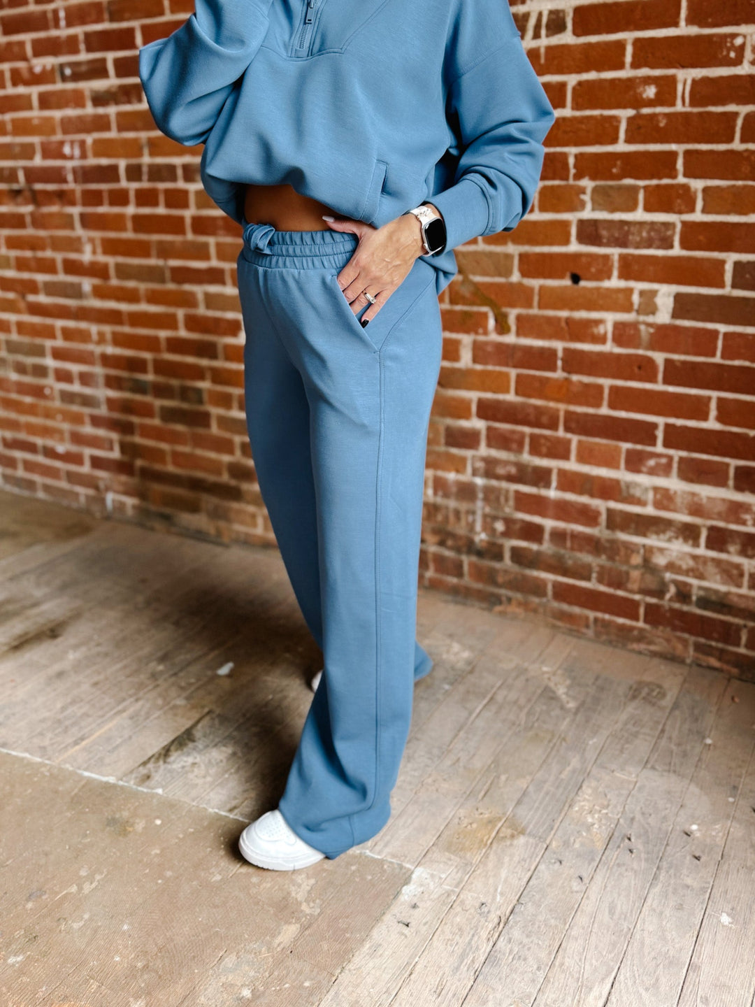 Get What you Want Scuba Straight Leg Pant, Paradise Blue