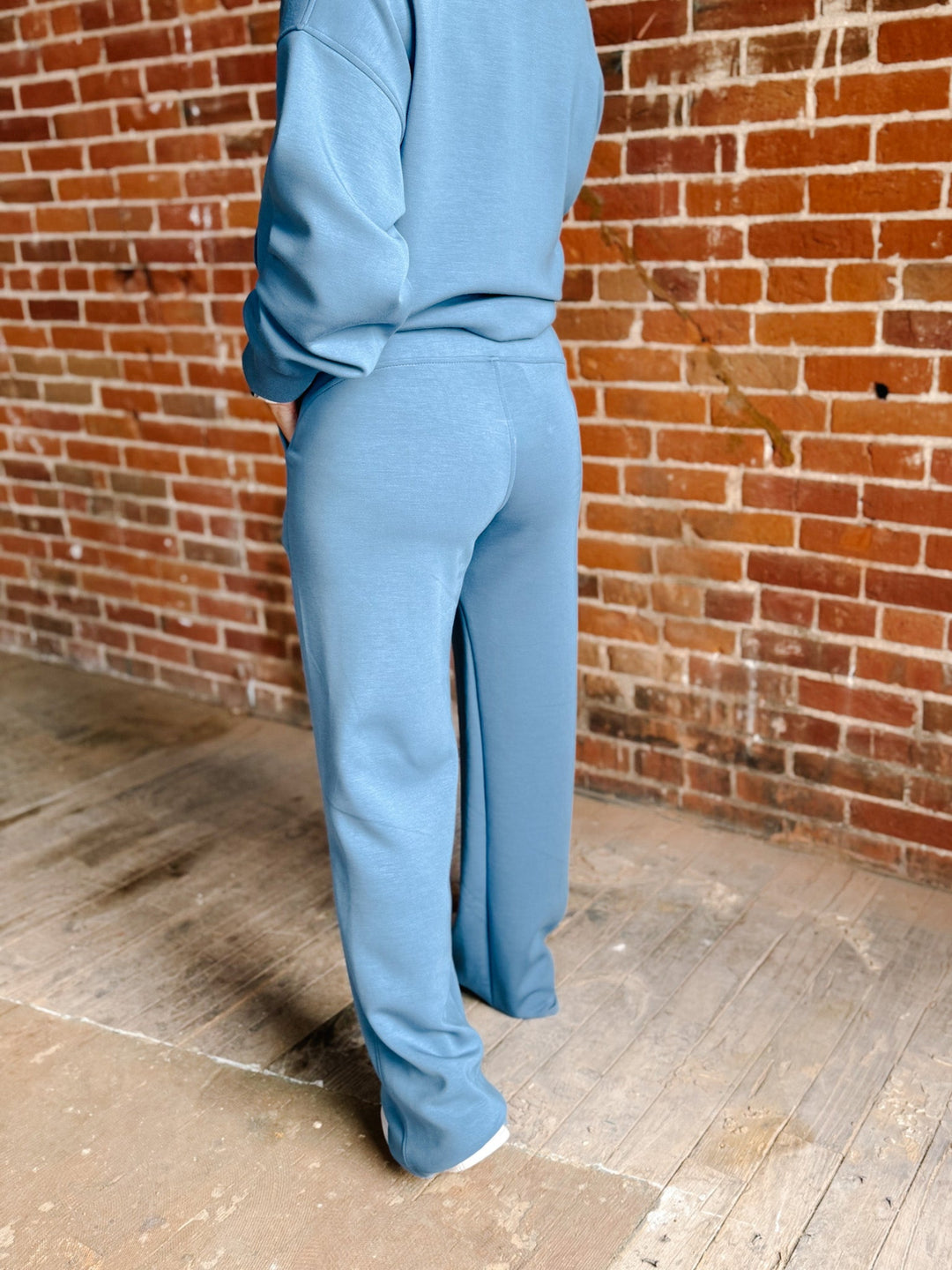 Get What you Want Scuba Straight Leg Pant, Paradise Blue