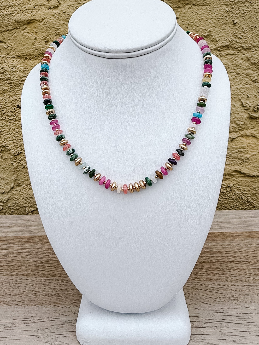 Golden Hour Multicolor Chip Bead Necklace