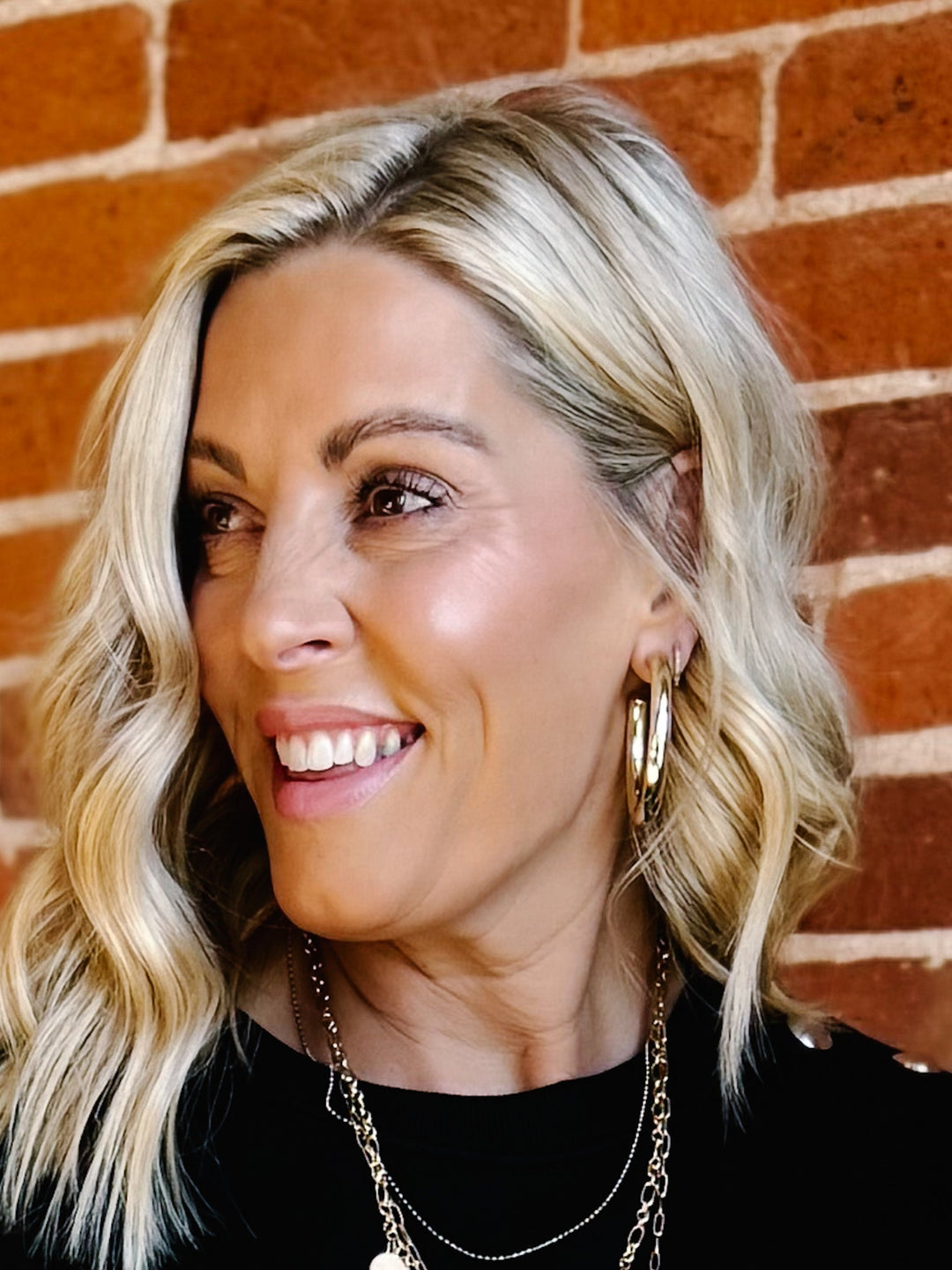 Harlowe 2" Hoops, Gold Plated