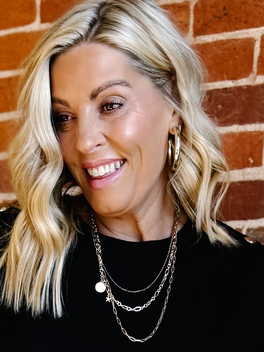 Harlowe 2" Hoops, Gold Plated