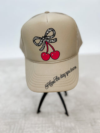 Have the Day You Deserve Trucker Hat, Tan