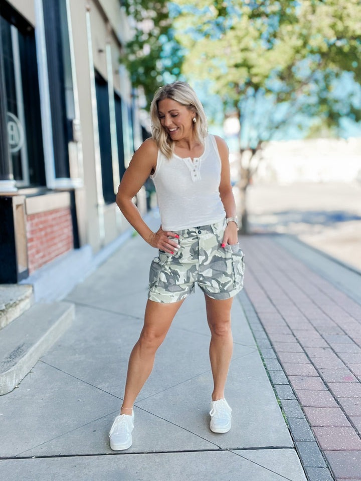 Hidden in the Dark Cargo Shorts, Camo