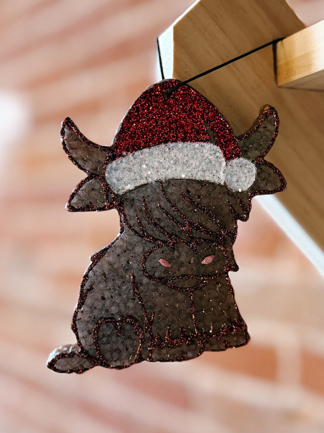 Holiday Highland Cow Car Freshie