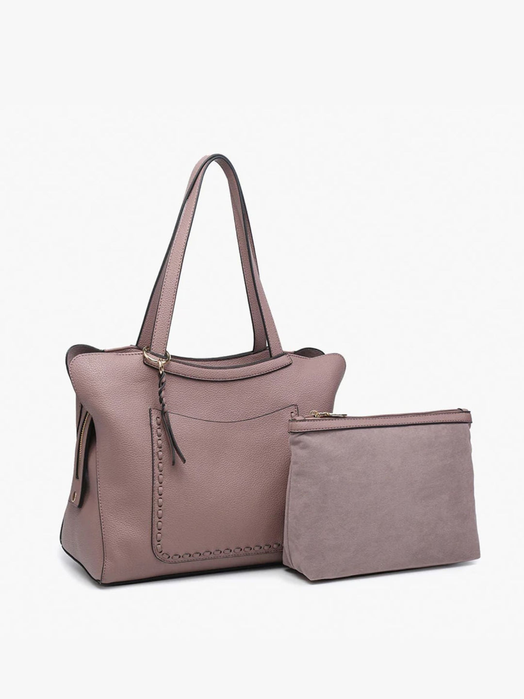 Hunter Distressed Tote, Dark Mauve