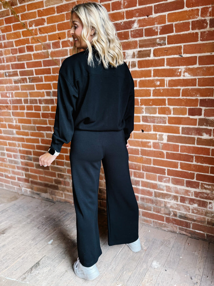 I Feel Good Scuba Pullover, Black