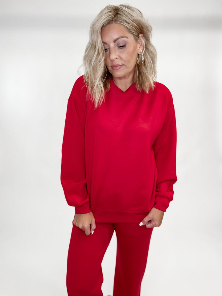 I Feel Good Scuba Pullover, Red