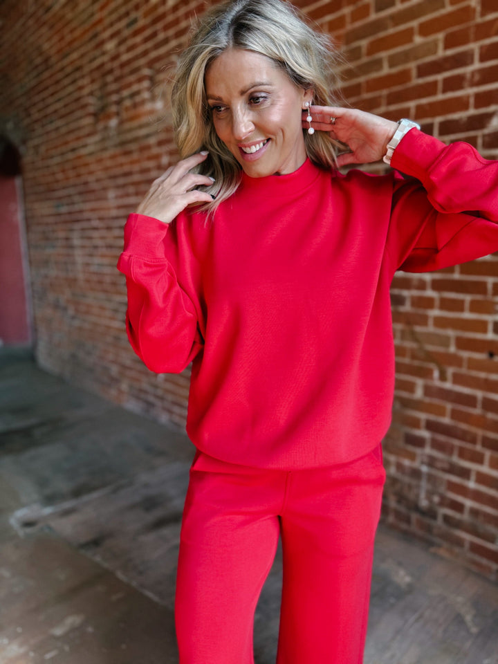 I Feel Good Scuba Pullover, Red