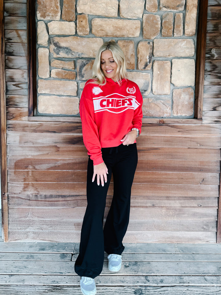 Chiefs Retro Rally Oversized Crop, Red