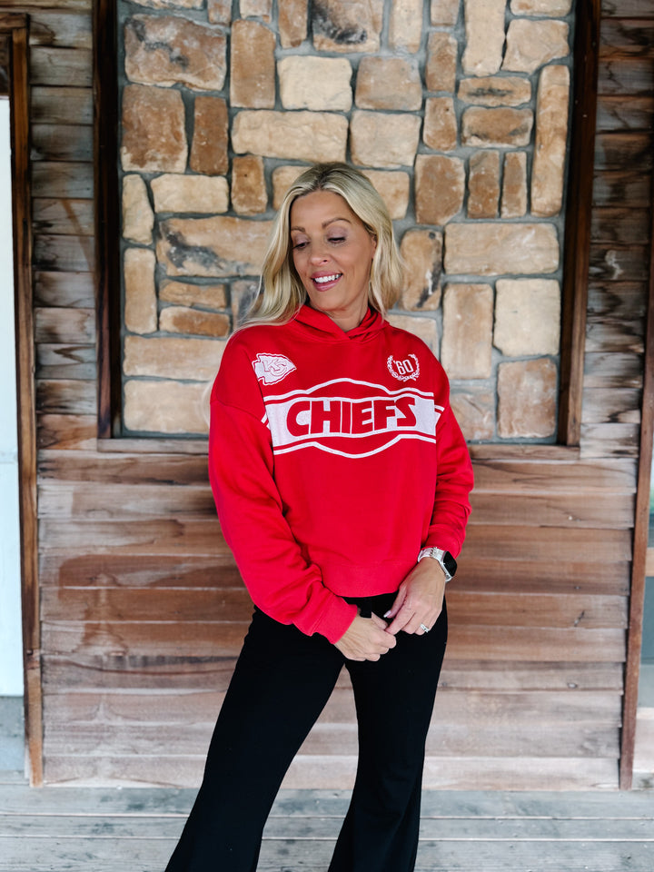 Chiefs Retro Rally Oversized Crop, Red