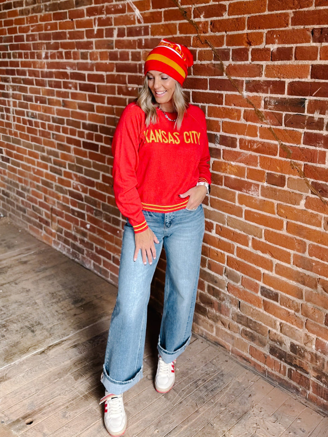**EXCLUSIVE** Kansas City Spirit Sweater, Red