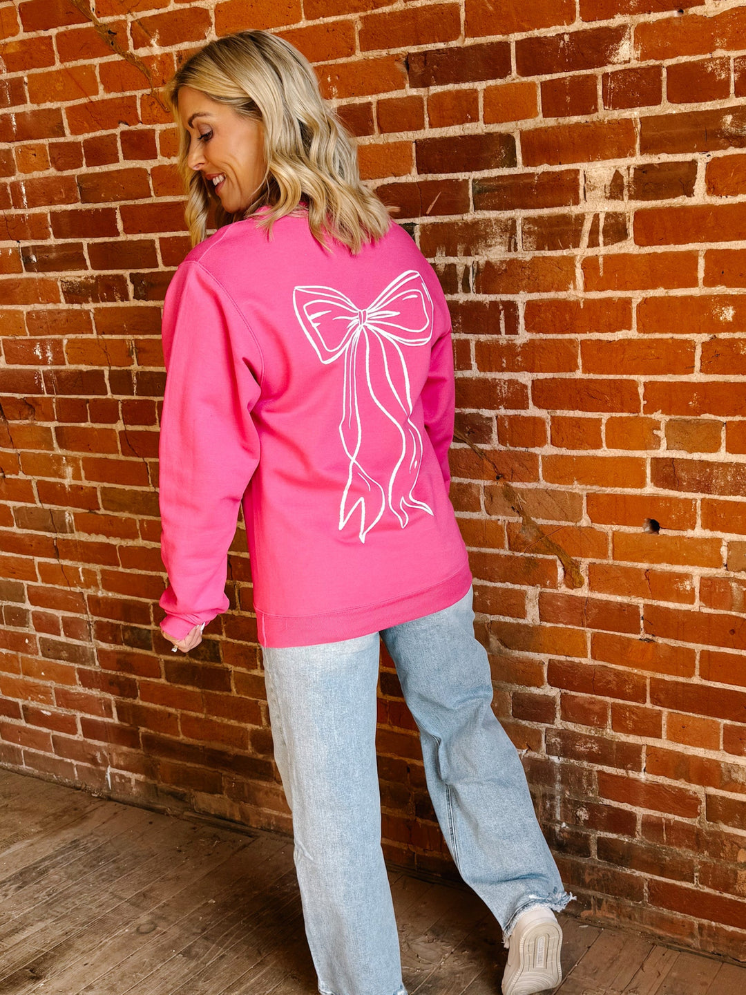 If I'm Too Much Find Less Long Sleeve Graphic, Hot Pink