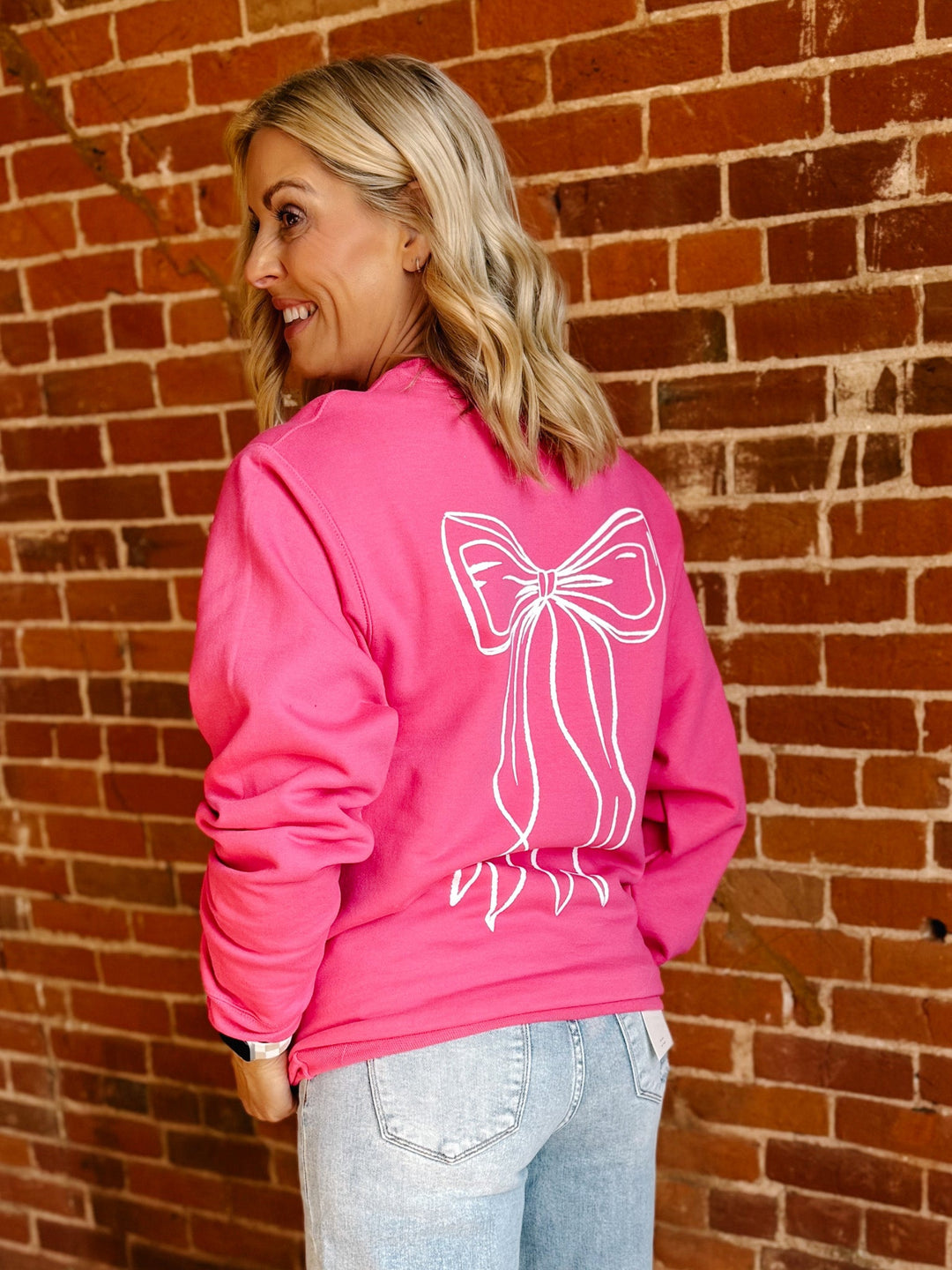 If I'm Too Much Find Less Long Sleeve Graphic, Hot Pink