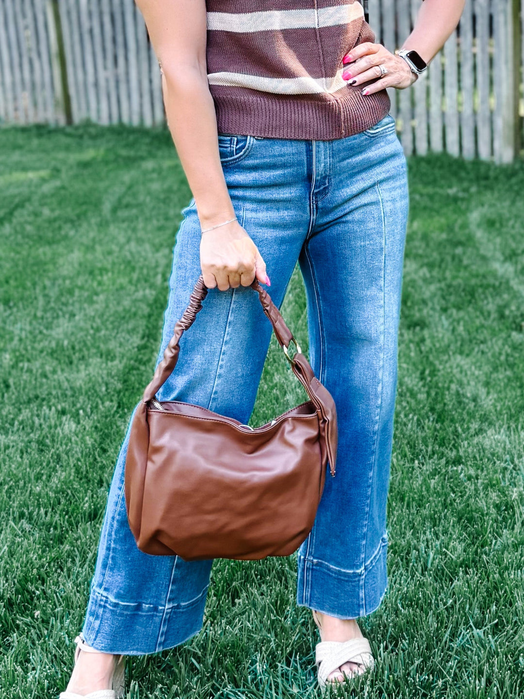 Jakarta Slouchy Shoulder Bag, Chocolate