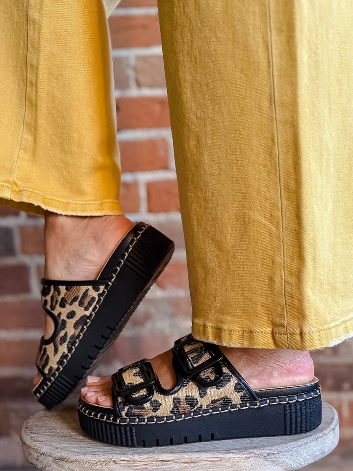 Jimenna Double Buckle Sandal, Leopard