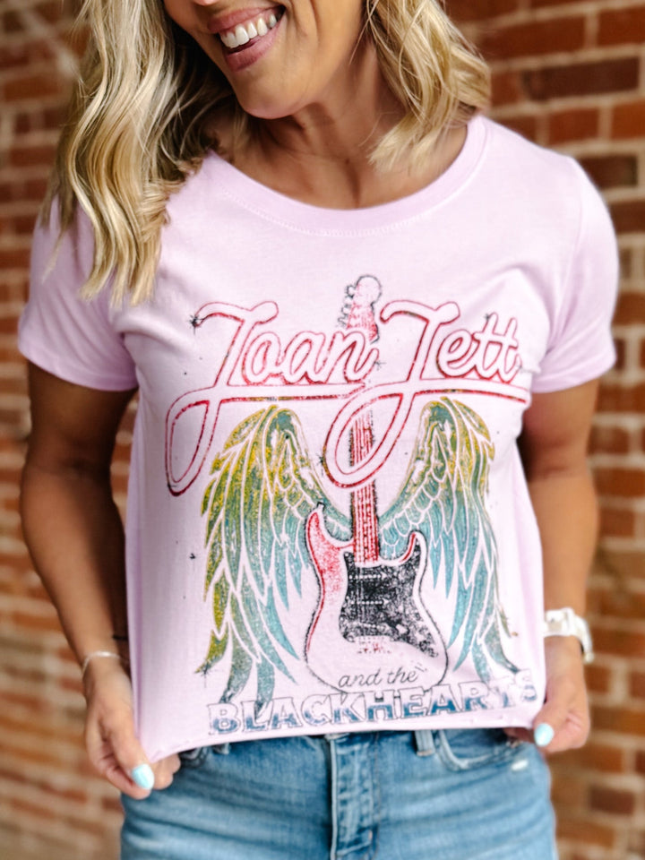 Joan Jett & The Blackhearts Wings Cropped Graphic Tee, Lilac