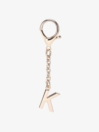 Gold Letter Bag Charms. K