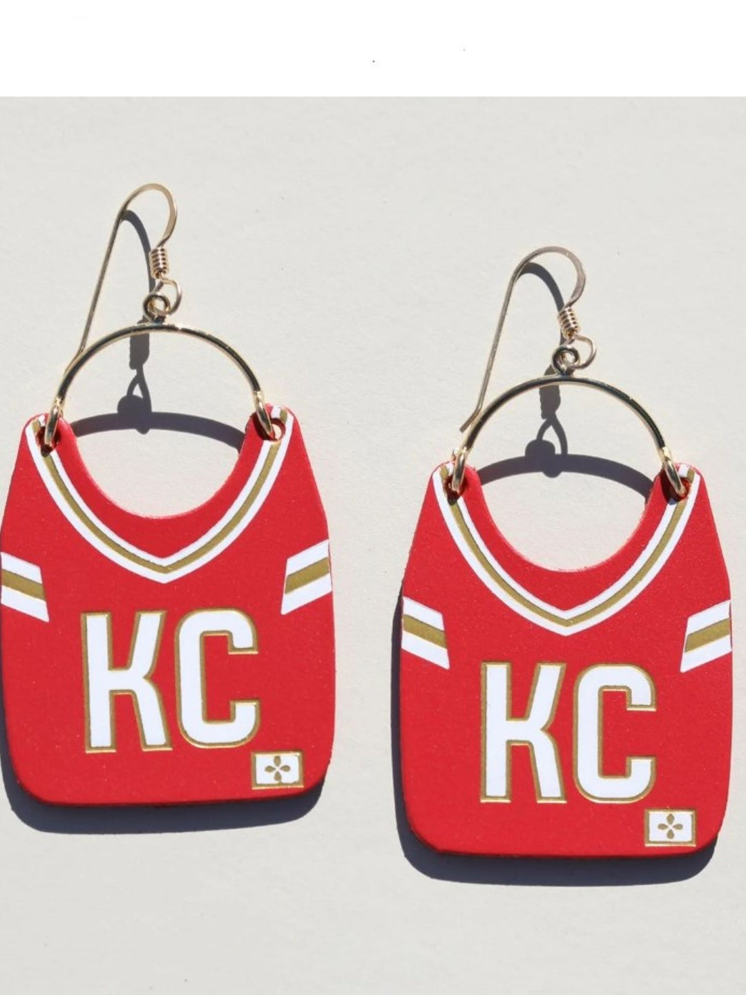 Kansas City Football Jersey Earrings, KC