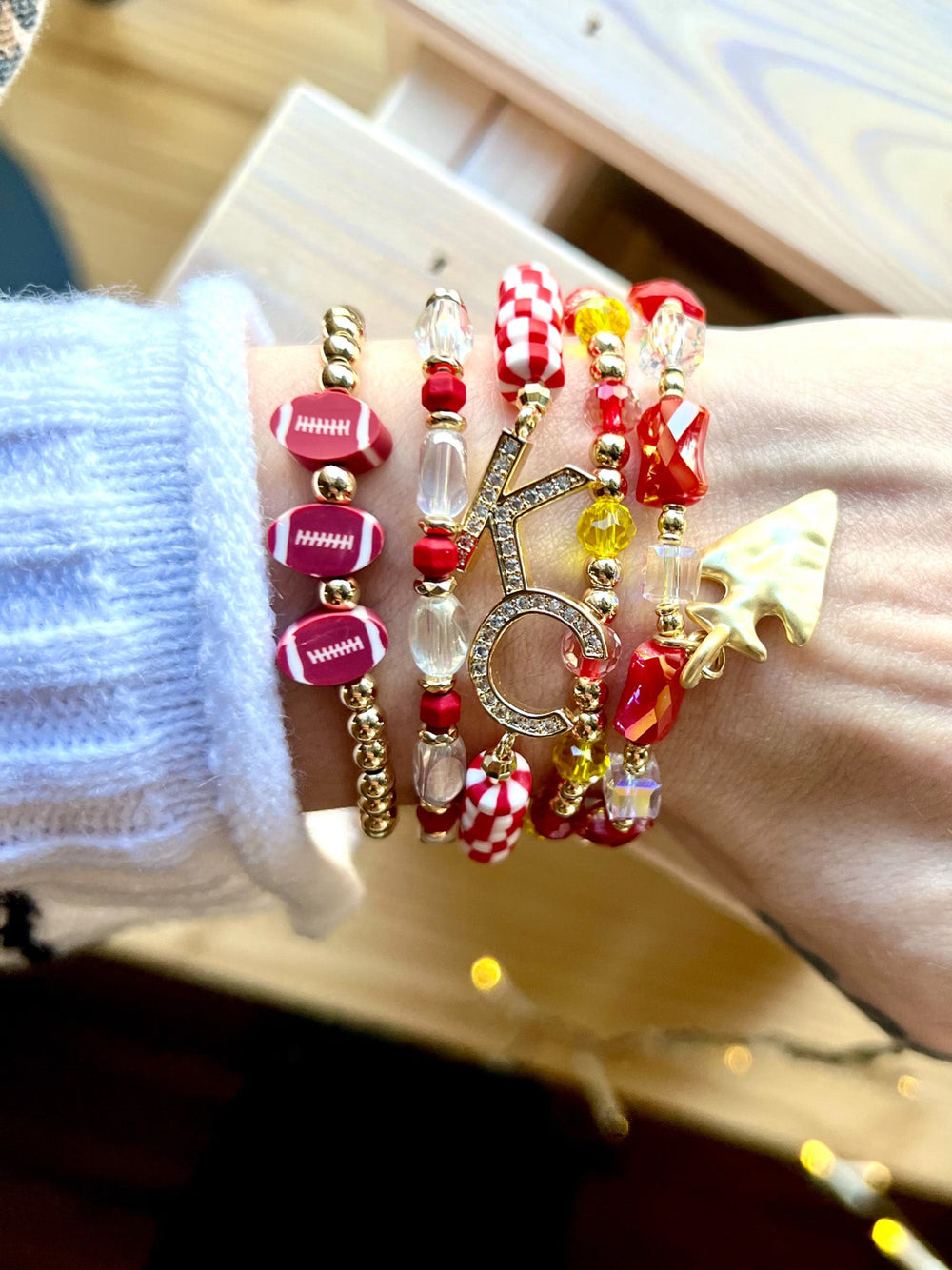 KC Football Bracelet Stack by Erimish