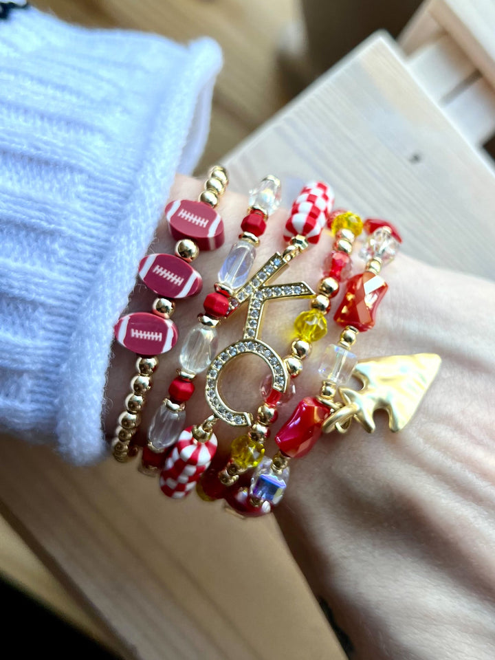 KC Football Bracelet Stack by Erimish