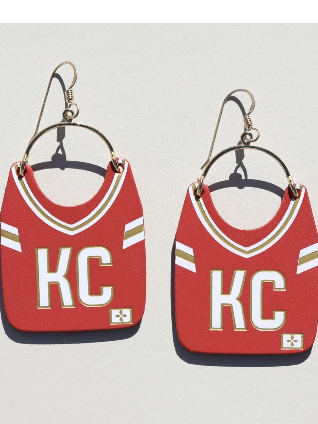 Kansas City Football Jersey Earrings, KC