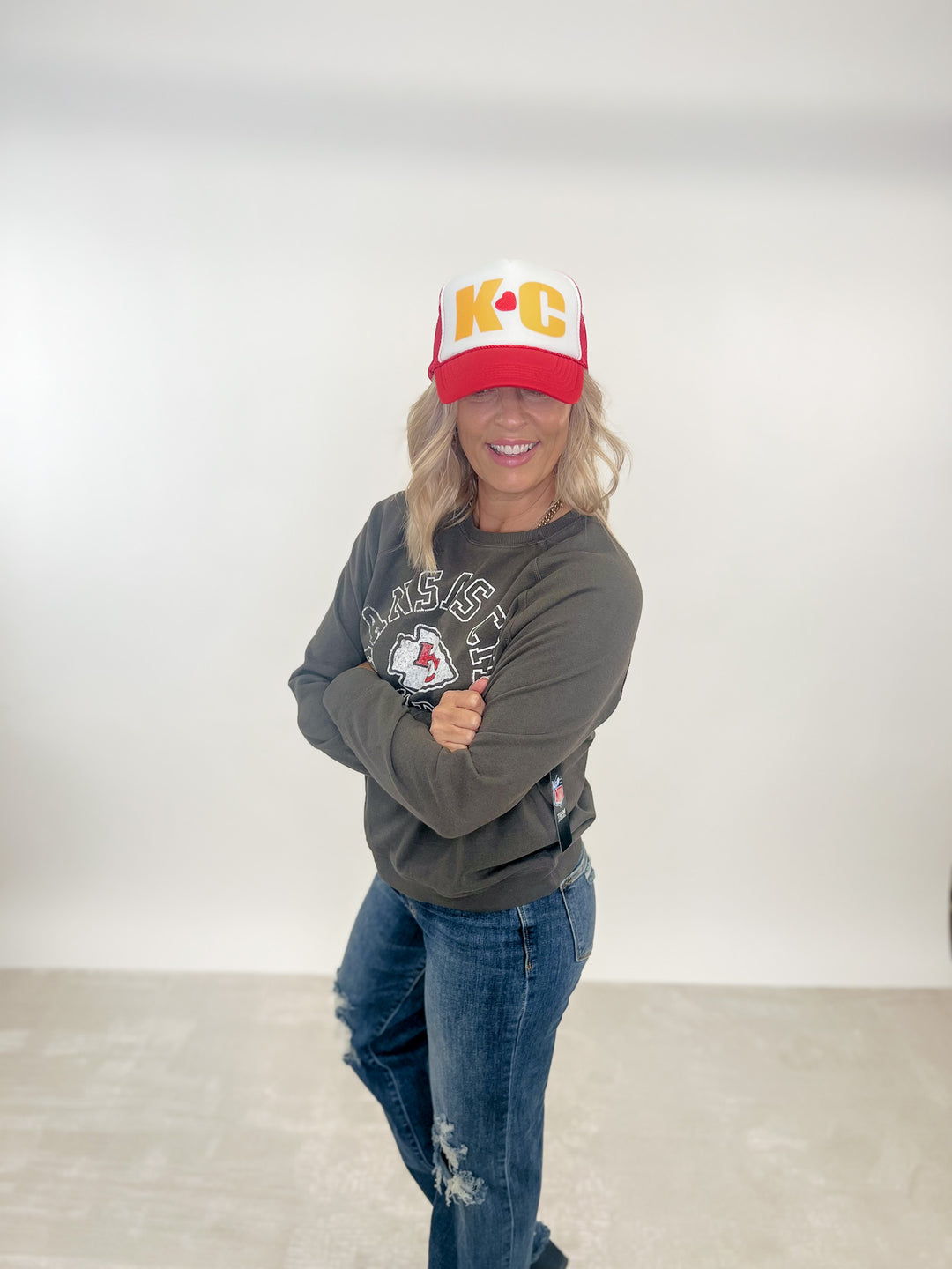 KC with Heart Patch Trucker Hat