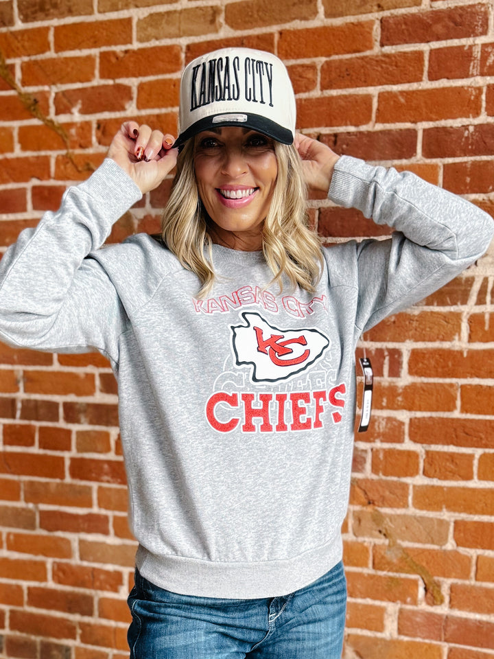 Kansas City Embroidered Canvas Baseball Cap, Tan/Black