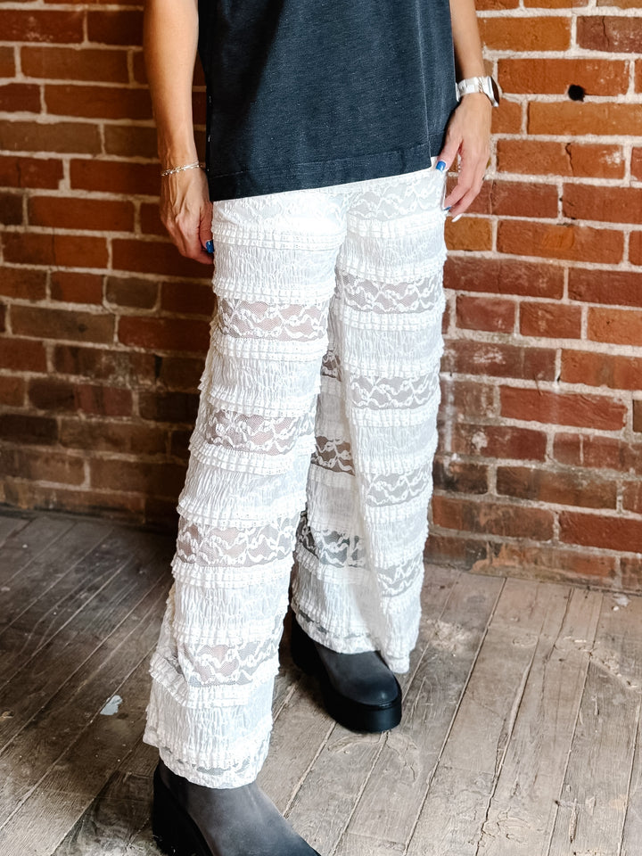 Lace &amp; Grace Wide Leg Pants