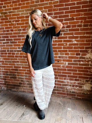 Lace & Grace Wide Leg Pants