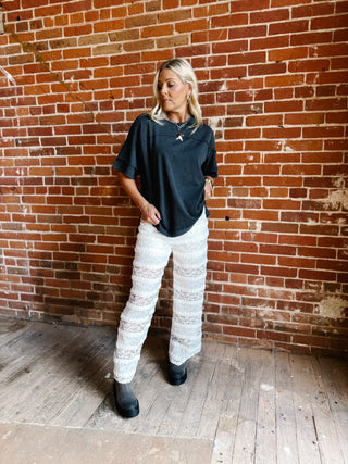 Lace & Grace Wide Leg Pants