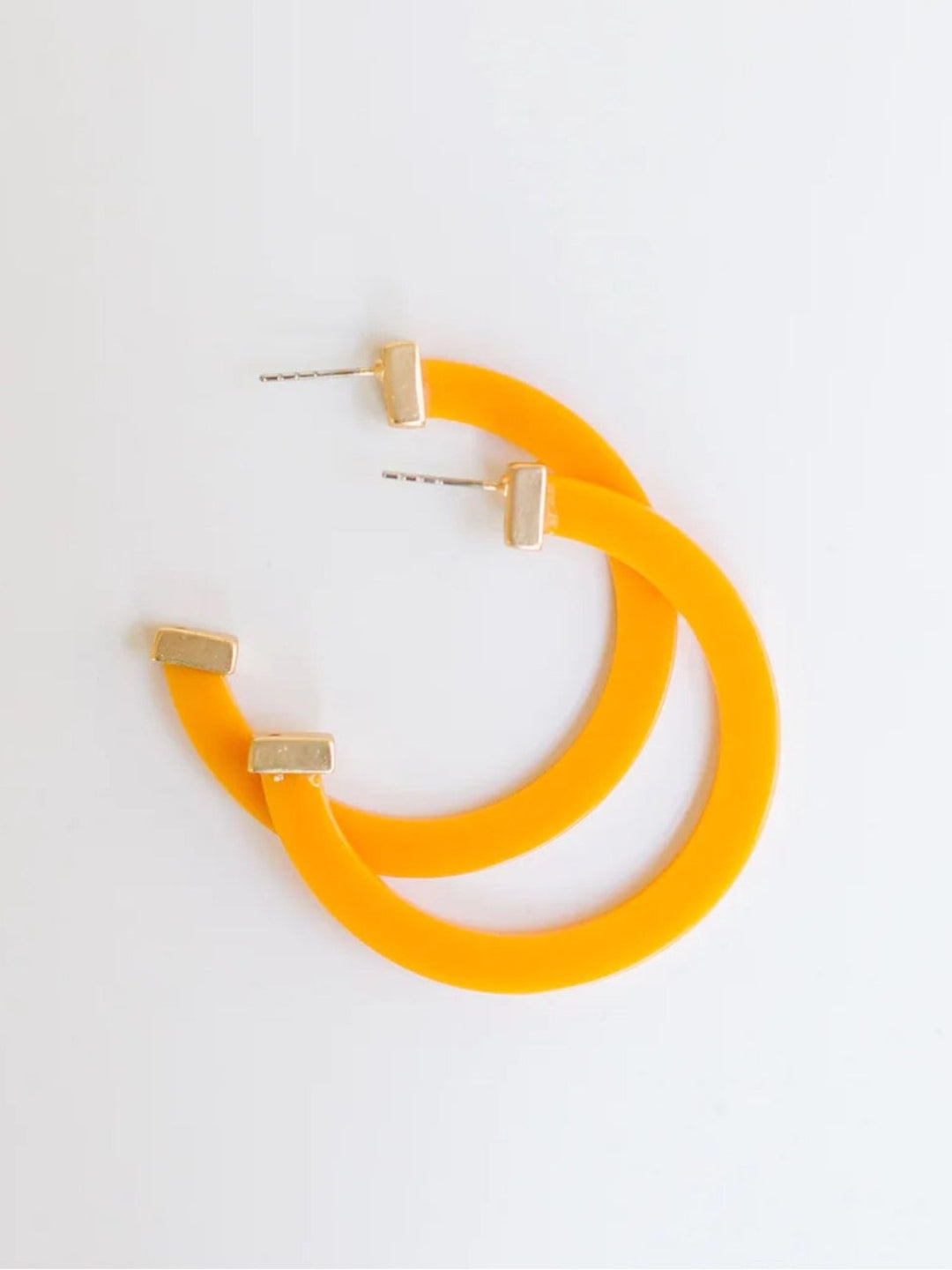 Large Acrylic Hoop Earring, Clementine