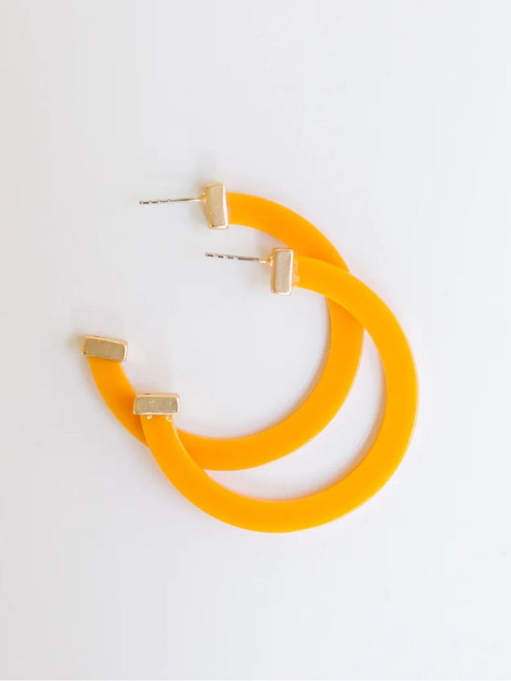Large Acrylic Hoop Earring, Clementine