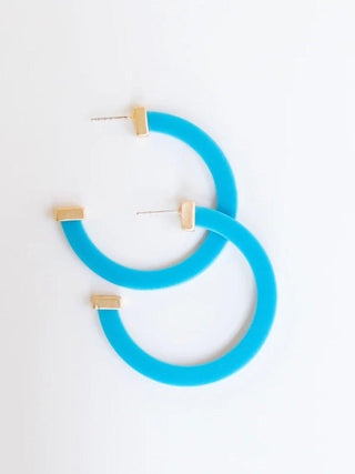 Large Acrylic Hoop Earring, Periwinkle