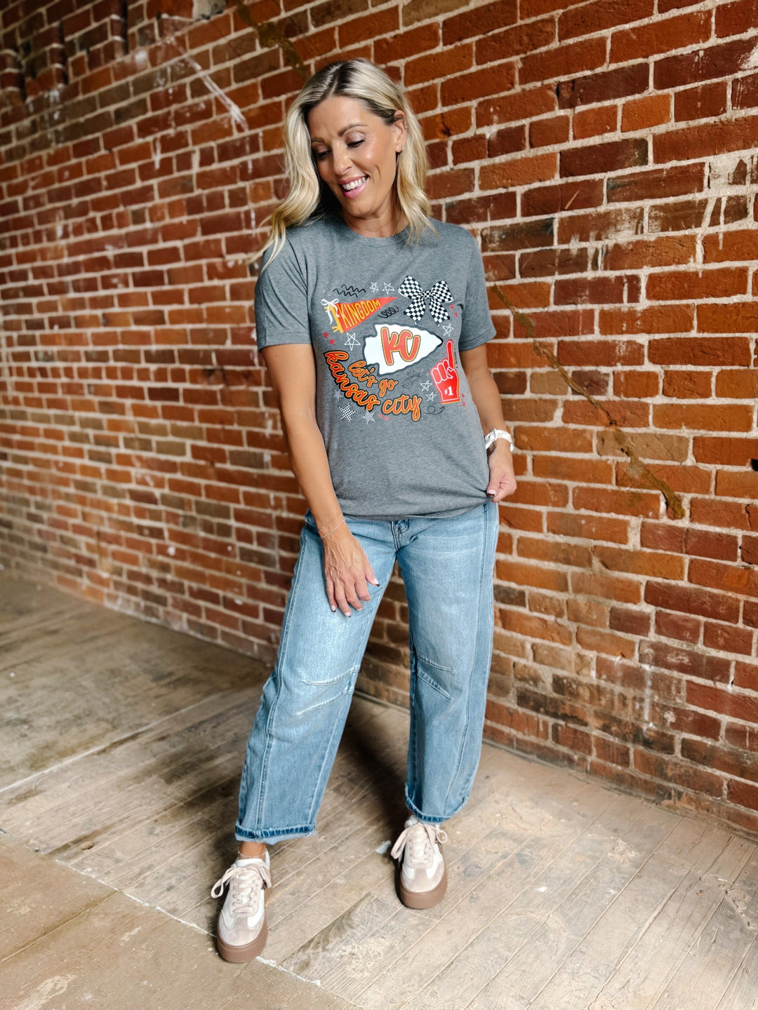 Let's Go Kansas City Collage Graphic Tee, Deep Heather